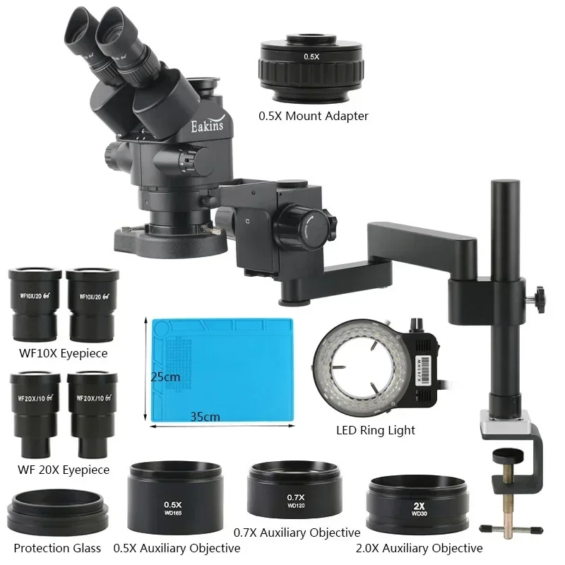 Eakins 3.5X-180X Simul-focal T - Stereo Trinocular Microscope Pcb incelemesi ve fiyatı