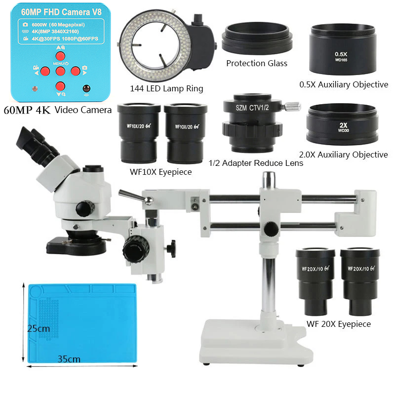 3.5X 90X 180X Simul-Focus Çift - Stereo Trinocular Microscope Pcb incelemesi ve fiyatı