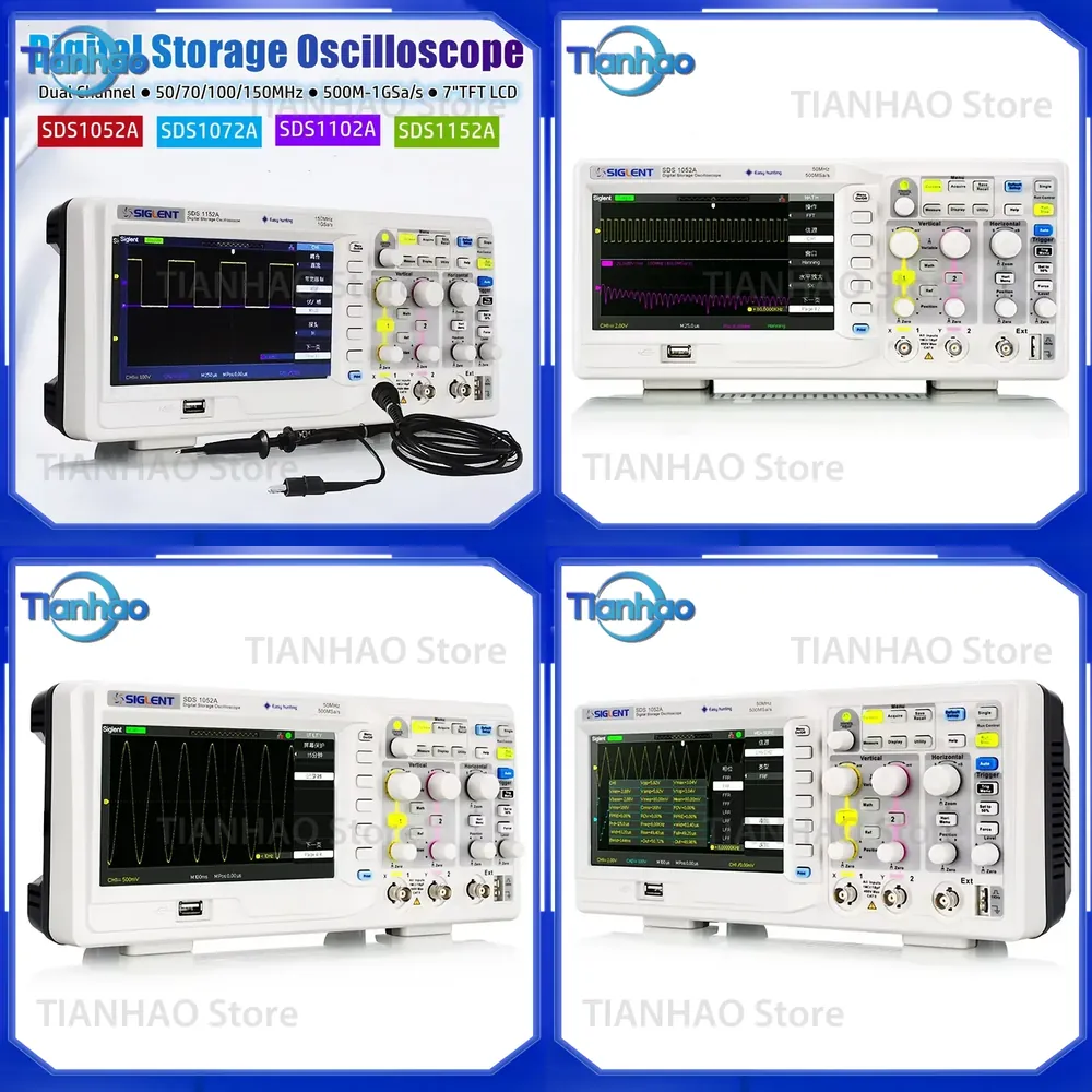 SIGLENT SDS1052A SDS1072A SDS1 - Digital Storage Oscilloscope 100Mhz incelemesi ve fiyatı
